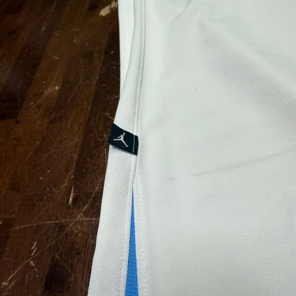 Jordan Warm up Track Pants White Sky Blue Mens XL White Blue Zip Ankle Jumpman